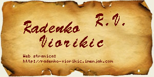 Radenko Viorikić vizit kartica